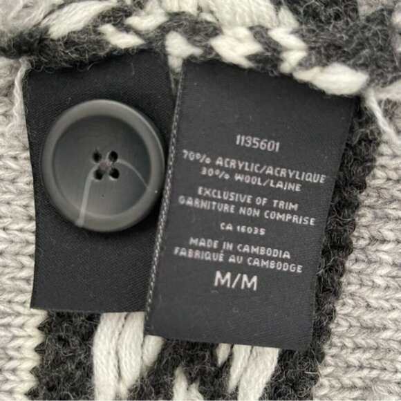 Sansara Gray Nordic Wool Blend Knit Cardigan US M - Picture 7 of 7